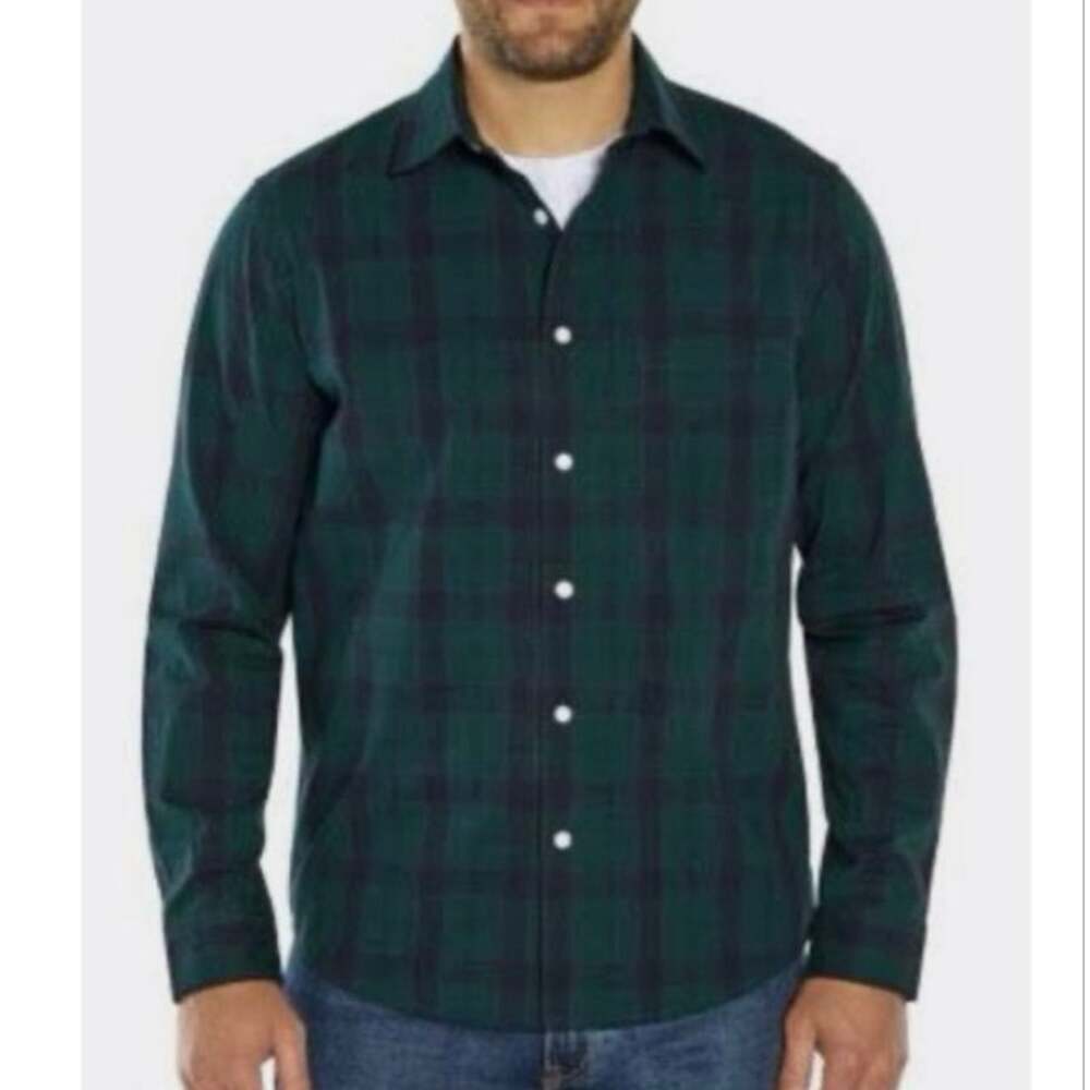 Gap Green Plaid Long Sleeve Woven Button Down Shirt
Size Large NWT